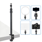 JMARY MT-49 For LED Video Light Clip Stand Adjustable Clamp Desk Mount Light Stand, MT-49