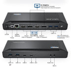 Wavlink UG69PD2 Dual 4K Fast Charging Integrated Docking Station, US Plug, EU Plug, UK Plug, AU Plug