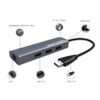 Wavlink UH3031G 10 in 1 Type-C to USB 3.0 Dock USB 3 Ports Hub HDMI Adapter, UH3031G