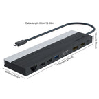 Wavlink UMD03 Triple Display Adapter Type-C Hub 12 in 1 Docking Station, UMD03