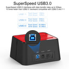 Wavlink ST334U SSD Dual Bay External Hard Drive Docking Station USB 3.0 to SATA I/II/III, ST334U