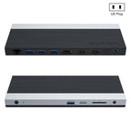 Wavlink UMD05 Display Port HDMI Port RJ45 Ethernet Triple Display MST Laptop Docking Station, US Plug, EU Plug, UK Plug, AU Plug