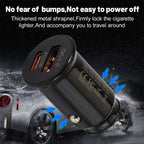 P10 Mini Style QC4.0 USB / PD20W Dual Port Car Charger, P10 (Black), P10 (White)