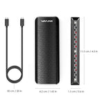 Wavlink UTE02 Thunderbolt 3 NVME M.2 Solid State Leather Metal SSD External Hard Drive Box, UTE02