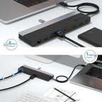 Wavlink UMD08 DisplayPort 12 in 1 Type-C Triple Display Docking Station, UMD08