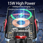 A6 Car Automatic Clamping Phone Holder 15W Magnetic Wireless Charger, A6 (Black), A6 (Red), A6 (Orange)