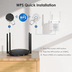WAVLINK WN578W2 For Home Office N300 WiFi Wireless AP Repeater Signal Booster, US Plug, EU Plug, UK Plug, AU Plug