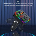 P18 Double USB Cigarette Lighter Bluetooth Car MP3 Music Player Hands-Free Calling Car Audio Device, P18