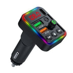 P19 Support U Disk Wireless 7-Colors LED Backlit Car MP3 Hands-Free Bluetooth Calling Car Audio Charger, P19