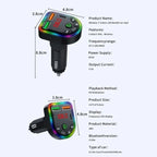P20 Dual USB Port Car Bluetooth Hands-Free Calling Car MP3 Audio Digital Display USB Car Charger, P20