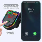 P20 Dual USB Port Car Bluetooth Hands-Free Calling Car MP3 Audio Digital Display USB Car Charger, P20