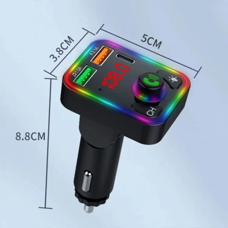 P3 Car Bluetooth Hands-Free AUX Audio Car MP3 Player FM Transmitter PD Fast Charger, P3