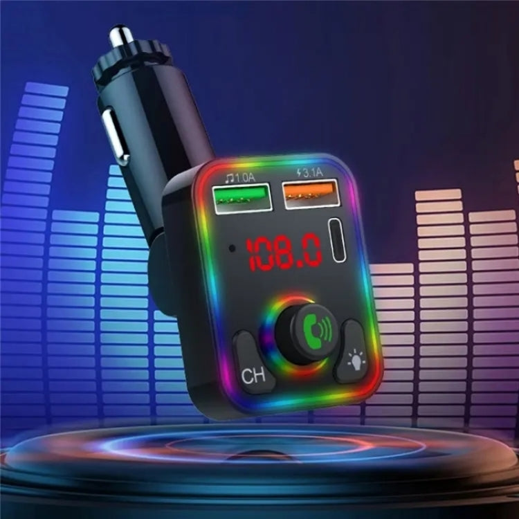 P3 Car Bluetooth Hands-Free AUX Audio Car MP3 Player FM Transmitter PD Fast Charger, P3