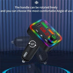 P4 Car FM Transmitter PD Fast Charger Car Charger Support U Disk Bluetooth Hands-free Calling, P4