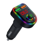 P6 Smart Bluetooth Calling Car Wireless MP3 Audio Device Colorful Ambient Lights Car Charger, P6