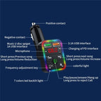 P2 Dual USB Port Cigarette Lighter Car Charger Support Bluetooth Hands Free Calling Car Player Charger, P2