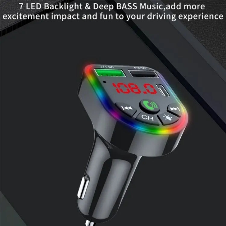 F20 Car MP3 Player PD + Fast USB Charger Handsfree Bluetooth FM Transmitter Car Kit Adapter, F20