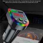 F20 Car MP3 Player PD + Fast USB Charger Handsfree Bluetooth FM Transmitter Car Kit Adapter, F20