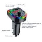 F21 PD + USB Car Charger Bluetooth Car Adapter Handsfree Call FM Transmitter MP3 Music Player, F21
