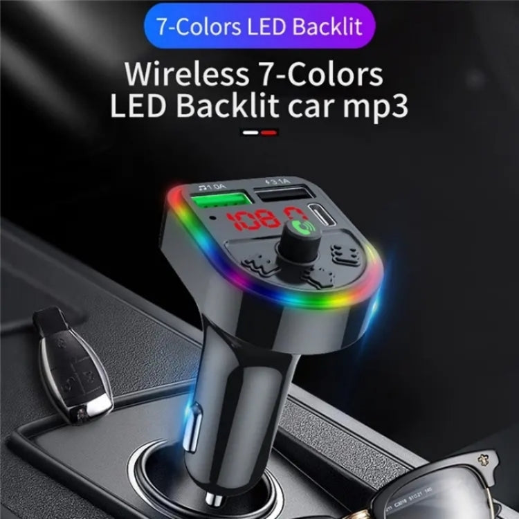 F21 PD + USB Car Charger Bluetooth Car Adapter Handsfree Call FM Transmitter MP3 Music Player, F21