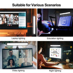 VLOGLITE WS66 LED Webcam Streaming Lights Video Conference Lighting Laptop Light with Tripod, WS66