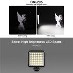 VLOGLITE W49 Photography Cell Phone Live Streaming Beauty Lights Mini Fill Light LED Camera Light, W49