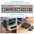 BT668 Readable TF / SD Card USB Multi-Function CD Disc Player External Optical Drive DVD Burner, BT668