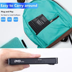 BT689 Portable DVD Burner External Optical Drive CD Player Win10 USB Optical Drive Recorder, BT689