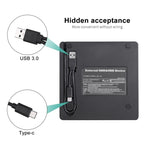 BT689 Portable DVD Burner External Optical Drive CD Player Win10 USB Optical Drive Recorder, BT689
