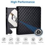 BT699 USB / Type-C External Optical Drive Case Laptop DVD Burner Portable Slim Disc Player, BT699