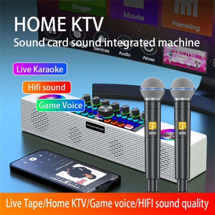 SY8 Live Sound Card All-in-one Machine Speaker Stereo Subwoofer With Mic