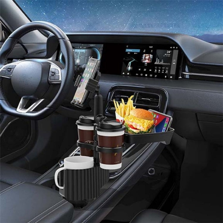 A06 Multifunctional Car Cup Mug Bottle Holder Mobile Phone Mount Stand Food Snack Tray Table, A06 (Grey), A06 (Green)
