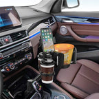 D04 Wth 2 Coffee Cup Car Cup Holder Adjustable Rotating Cell Phone Car Mount Holder, D04 (Grey), D04 (Green)