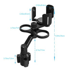 D07 3-Clip Adjustable Cup Holder Car Mount Drink Bottle Snack Car Cup Holder Expander, D07