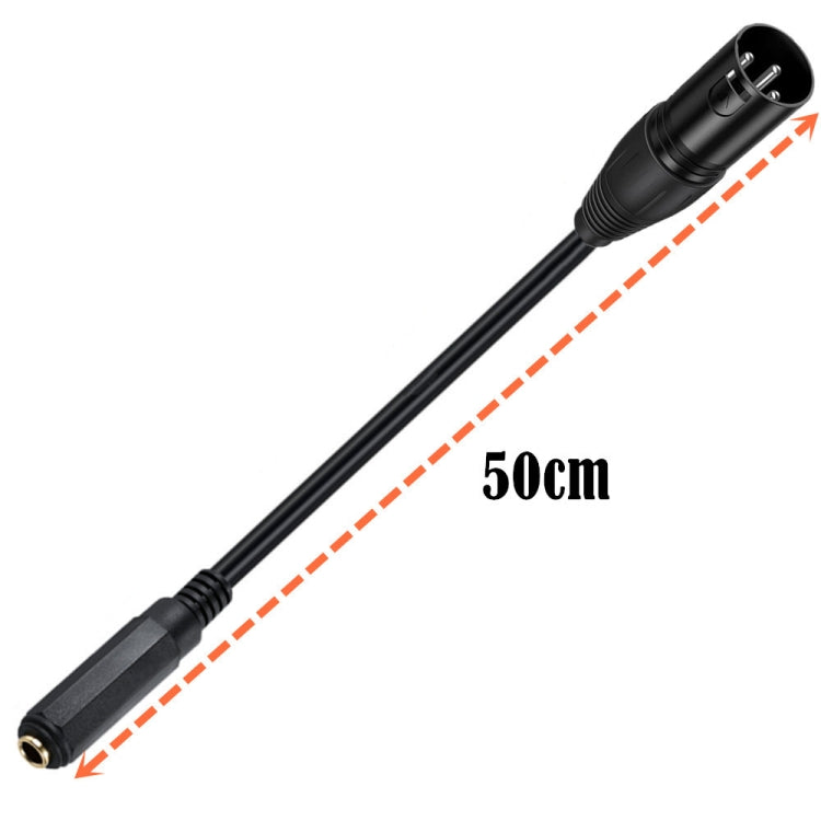 JUNSUNMAY Speaker Audio Amplifier Connection Cable, Length: 50cm, 6.35mm Female to XLR Male, 6.35mm Female to XLR Female