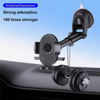 D40+105+K5 Carbon Fiber Texture Car Suction Cup Telescopic Arm Phone Holder Windshield Dashboard, D40+105+K5