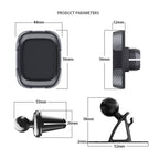 C18 With Air Vent Clip Car Adhesive Dashboard Mount Magnetic Phone Holder Bracket, C18