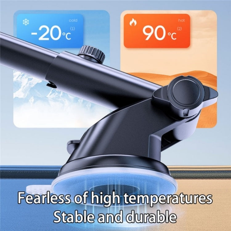 D39+105 With Air Vent Clip Suction Cup Base Telescopic Arm Automatic Clamp Car Phone Holder Bracket, D39+105