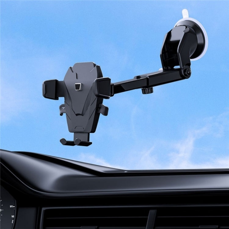 D39+105 With Air Vent Clip Suction Cup Base Telescopic Arm Automatic Clamp Car Phone Holder Bracket, D39+105