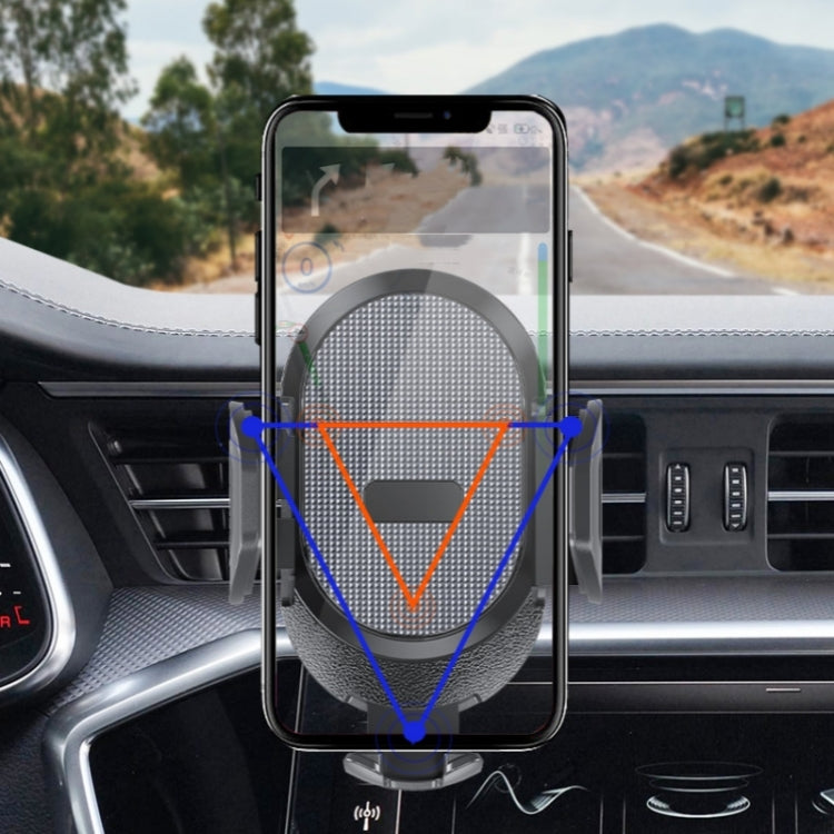 D33 With Air Vent Clip Suction Cup Base Gravity Sensing Car Phone Holder Bracket
