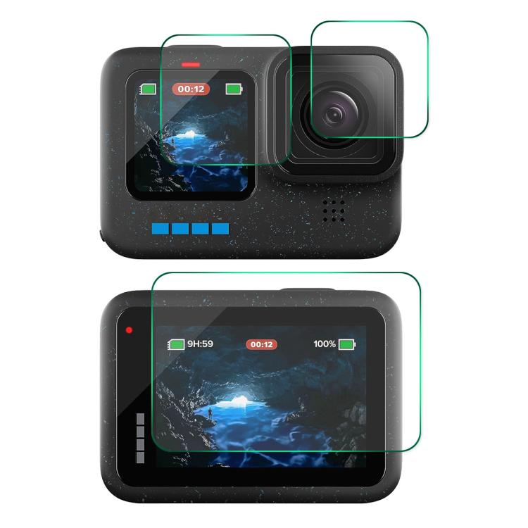 ENKAY Hat-Prince 9H 0.2mm High Alumina-silicon Front ＆ Back Camera Tempered Glass Film, For GoPro HERO12 Black