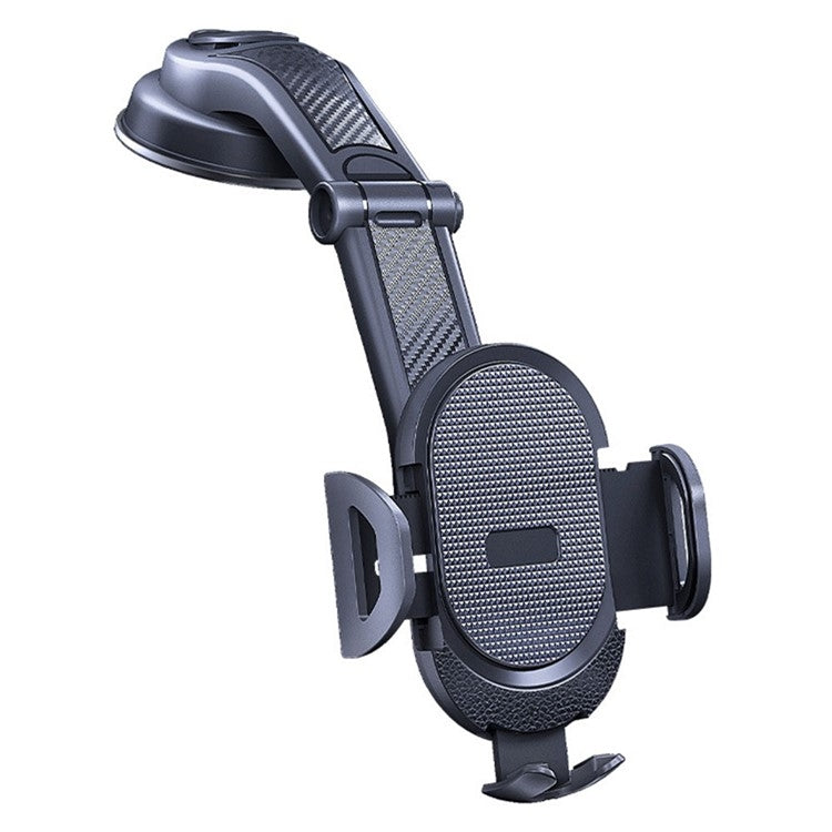ES33 Car Mobile Phone Holder Bracket Carbon Fiber 360 Degree Rotation Suction Cup Mount, ES33 (Black), ES33 (Red)