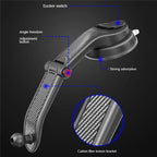 ES33 Car Mobile Phone Holder Bracket Carbon Fiber 360 Degree Rotation Suction Cup Mount, ES33 (Black), ES33 (Red)