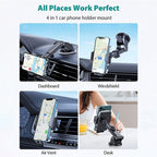 D-281+105+K5 Dashboard Cell Phone Mount Car Air Vent Bracket Car Phone Holder Suction Cup, D-281+105+K5