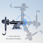 D48+105+K5 Brushed Pattern Car Dashboard Windshield Telescopic Suction Cup Air Vents Phone Mount, D48+105+K5