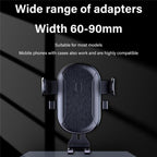 D48+105+K5 Brushed Pattern Car Dashboard Windshield Telescopic Suction Cup Air Vents Phone Mount, D48+105+K5