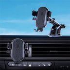 D48+105+K5 Brushed Pattern Car Dashboard Windshield Telescopic Suction Cup Air Vents Phone Mount, D48+105+K5