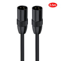 JUNSUNMAY XLR Male to Male Mic Cord 3 Pin Audio Cable Balanced Shielded Cable, 0.5m, 1m, 1.5m, 2m, 3m, 5m, 10m, 15m, 20m