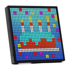 ID32 Advertising Desktop Dynamic Alarm Clock Pixel Screen Display IDM Art Cyberpunk Style Cartoon Screen, ID32