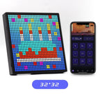 ID32 Advertising Desktop Dynamic Alarm Clock Pixel Screen Display IDM Art Cyberpunk Style Cartoon Screen, ID32